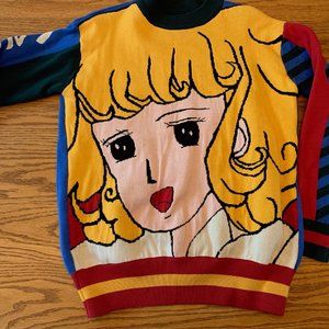 SOLD - Old School Anime Colorblock Sweater